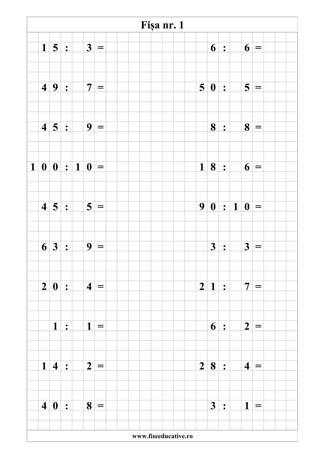 Pachet tipărit Matematică Clasa a II-a – 10 caiete cu fișe și exerciții