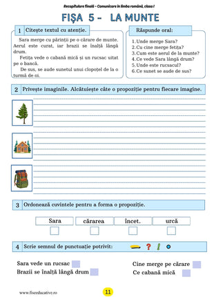 Set Recapitulare Clasa I – Română și Matematică PDF | 9 Caiete, 600 pagini
