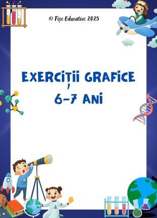 Set de exerciții grafice pentru clasa pregătitoare – 80 pagini PDF  Trasee • Contururi • Modele grafice • Pregătirea scrierii