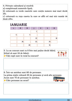 Set Recapitulare Clasa I – Română și Matematică PDF | 9 Caiete, 600 pagini