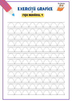 Set de exerciții grafice pentru clasa pregătitoare – 80 pagini PDF  Trasee • Contururi • Modele grafice • Pregătirea scrierii