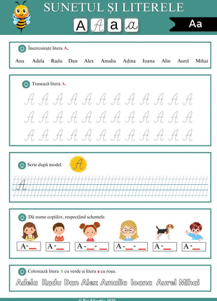 Fișe de comunicare pentru clasa I – 180 pagini PDF  Litere • Silabe • Cuvinte • Exerciții de comunicare