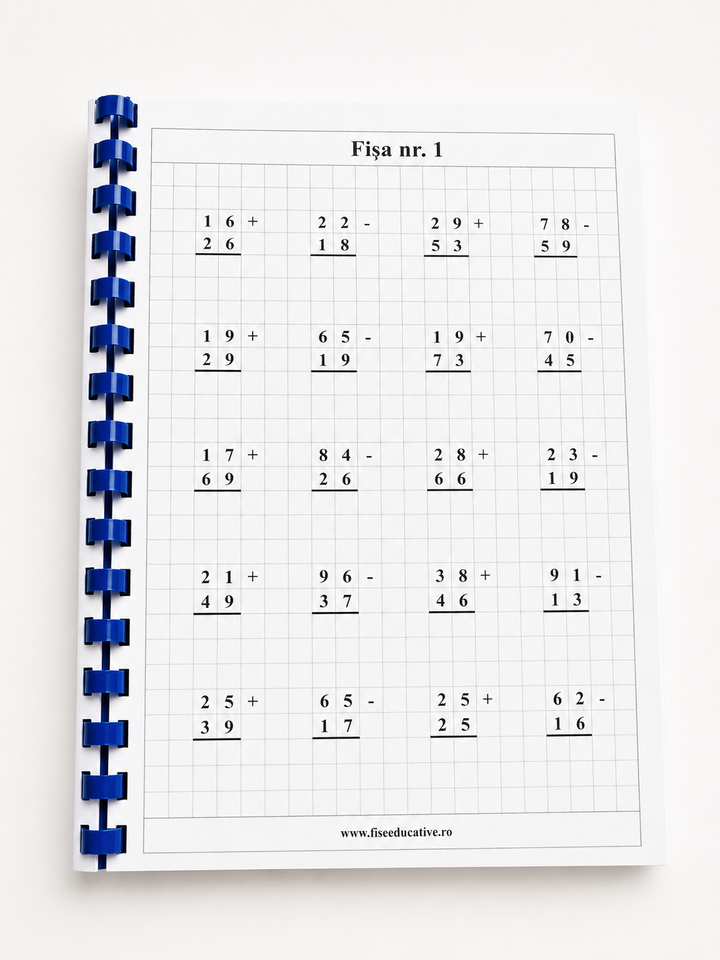 Pachet tipărit Recapitulare Clasa I – Română și Matematică  9 Caiete, 600 pagini