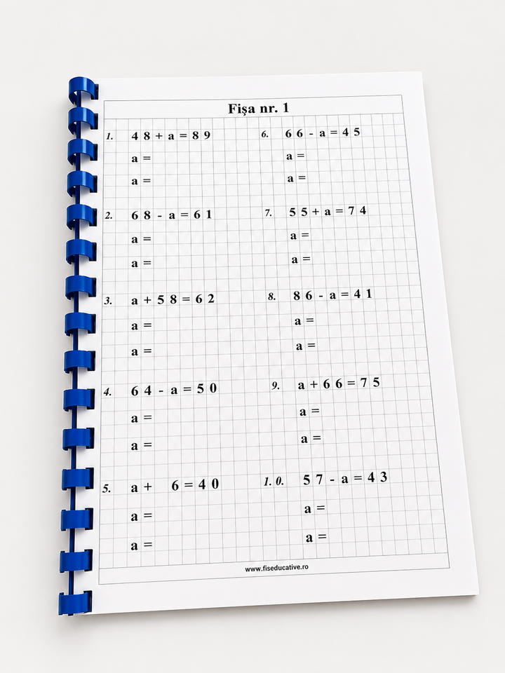 Pachet tipărit Recapitulare Clasa I – Română și Matematică  9 Caiete, 600 pagini
