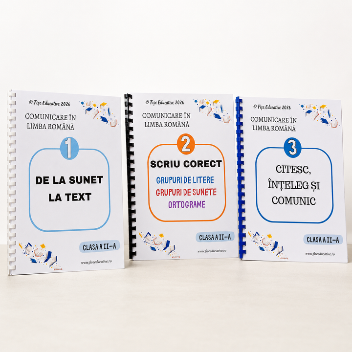 Pachet Comunicare Clasa a II-a – 3 caiete tipărite | 204 pagini