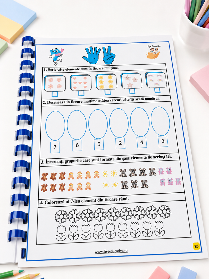 Pachet complet Clasa Pregătitoare – Fișe PDF pentru citire, scriere și matematică, 600+ pagini