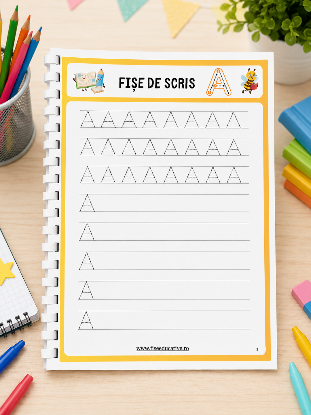 Pachet complet Clasa Pregătitoare – Fișe PDF pentru citire, scriere și matematică, 600+ pagini