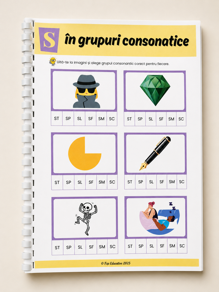 exercitii pronuntie grupuri consonantice S L R logopedie