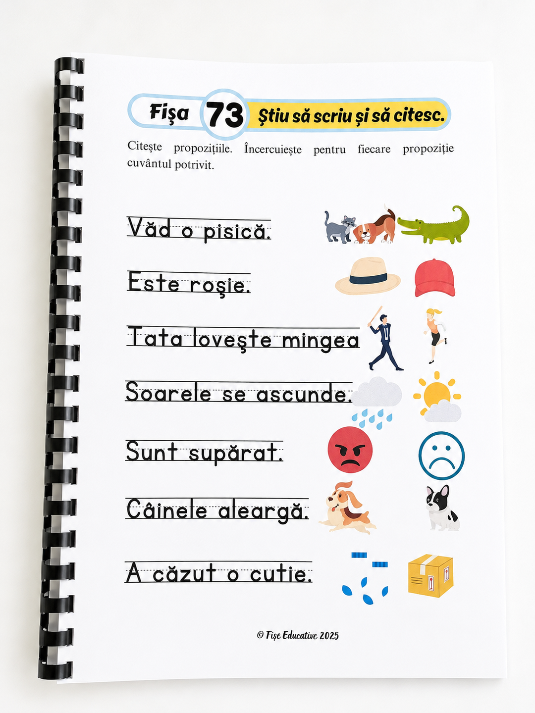 fise citire propozitii scurte vocabular clasa pregatitoare