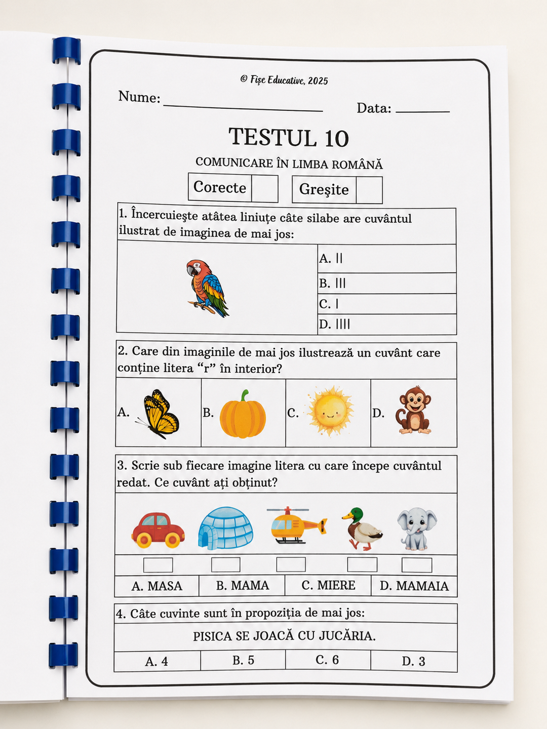 fise comunicare litere sunete silabe clasa pregatitoare