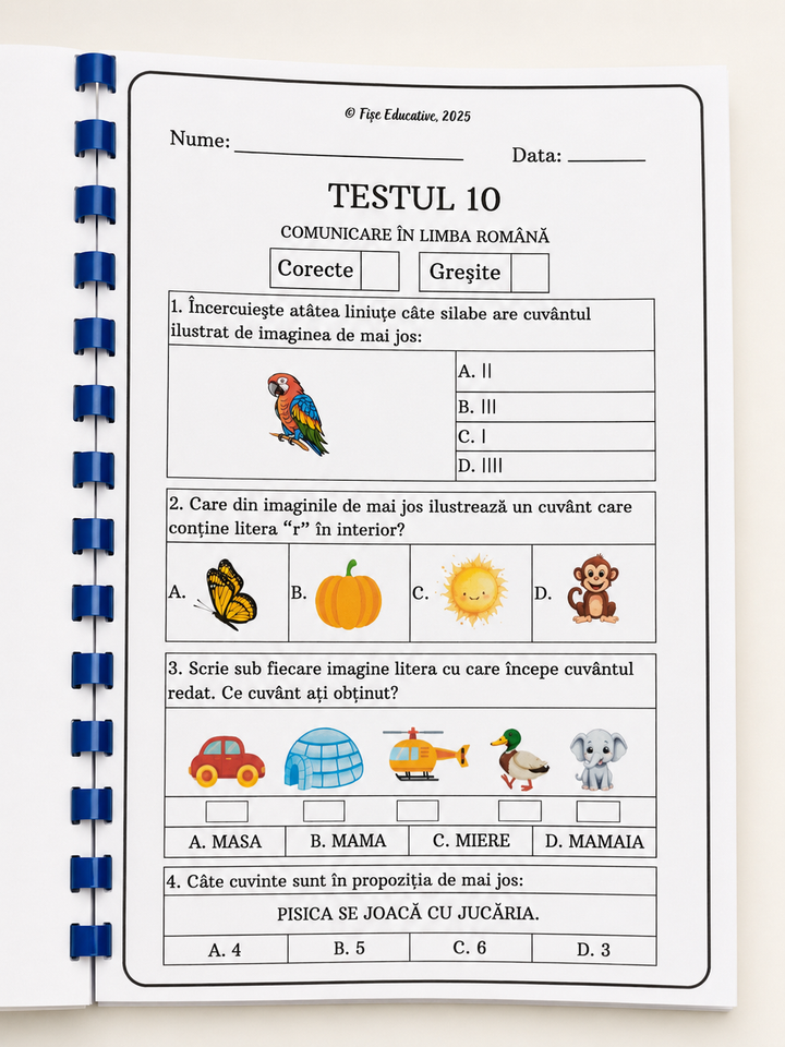 fise comunicare litere sunete silabe clasa pregatitoare