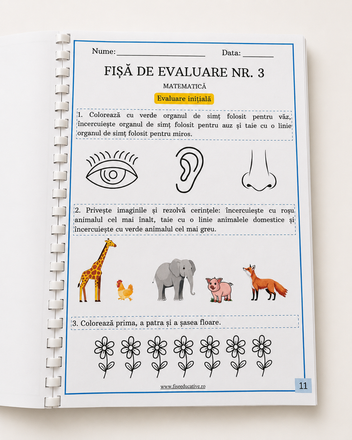 fise evaluare comunicare clasa pregatitoare litere sunete silabe