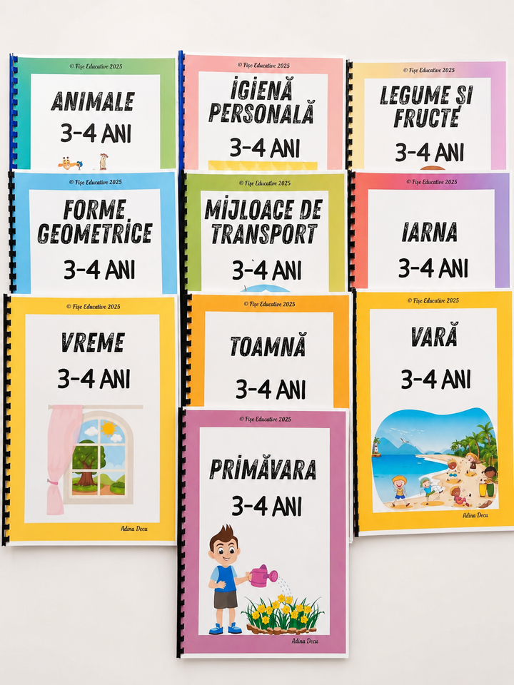 fise de lucru copii 3-4 ani tiparite 100 fise educative