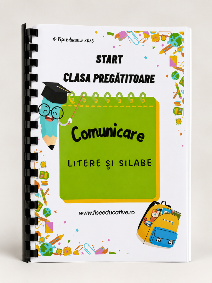 fise litere si silabe clasa pregatitoare tiparite 142 pagini