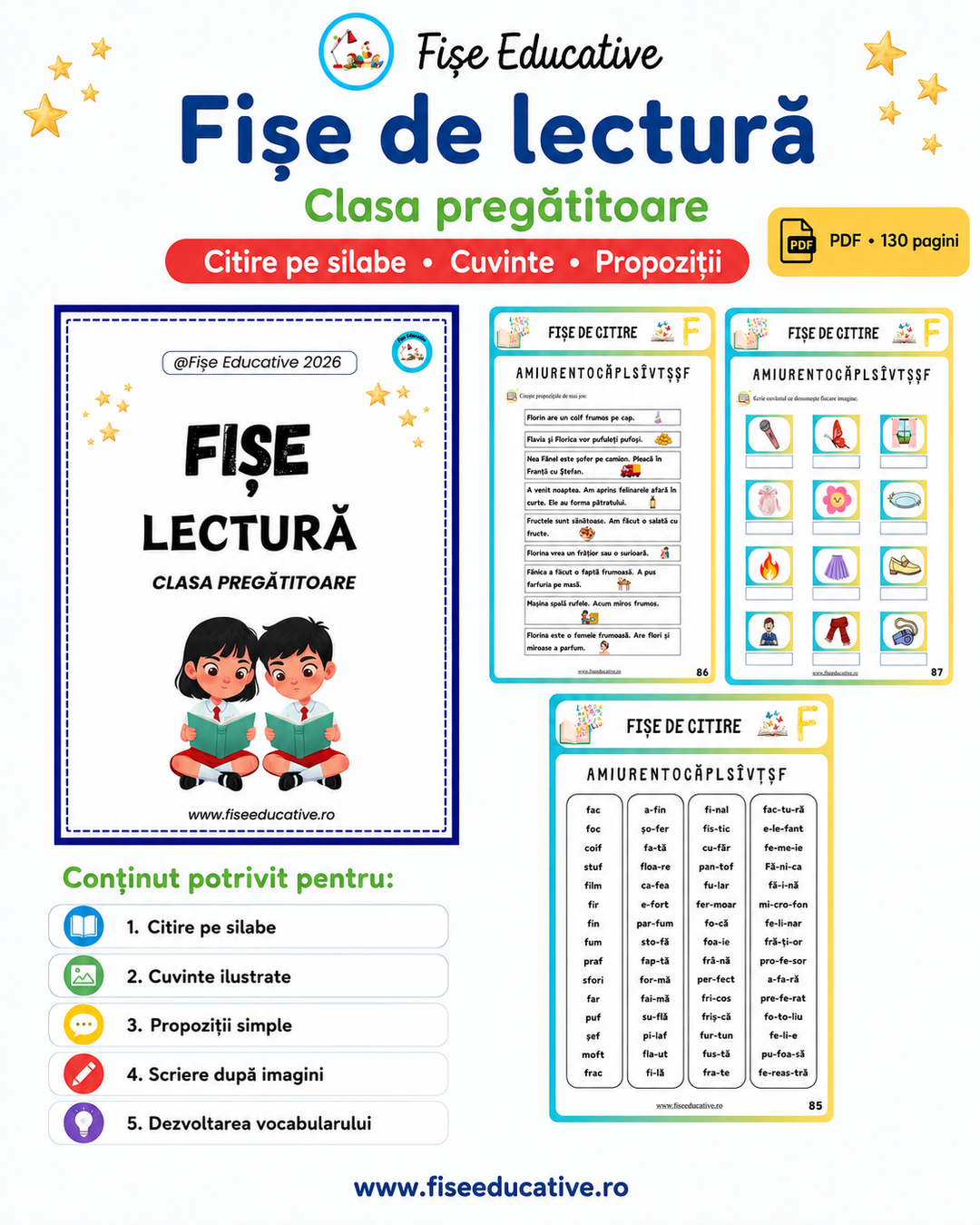 Fise de lectura clasa pregatitoare