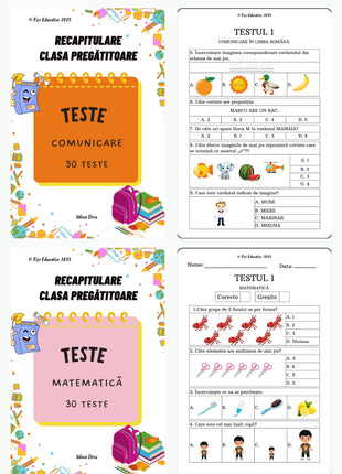 Copertă caiet Teste pentru clasa pregătitoare 