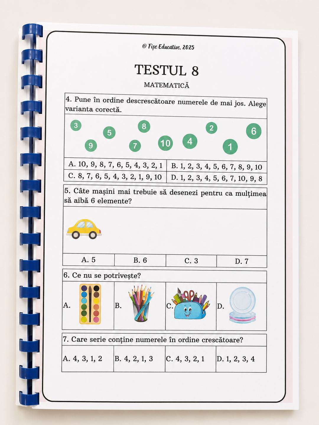 teste comparare ordonare vecinii numerelor siruri logice