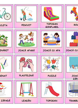 Carduri vizuale pentru rutine zilnice si organizarea activitatilor copiilor