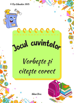 Coperta caietului Recapitulare Comunicare – Jocul cuvintelor pentru copii 5–7 ani