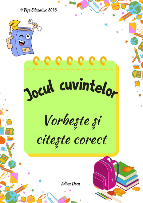 Coperta caietului Recapitulare Comunicare – Jocul cuvintelor pentru copii 5–7 ani