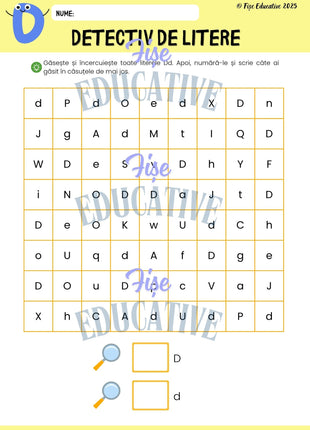 Fise detectiv de cifre gradinita PDF