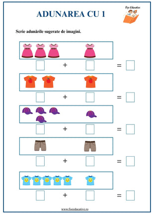 exercitii matematica copii adunarea cu 1 clasa pregatitoare