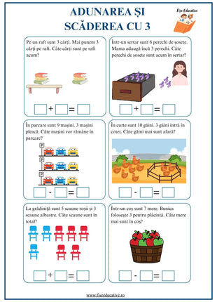 probleme matematica copii cu imagini clasa pregatitoare exercitii