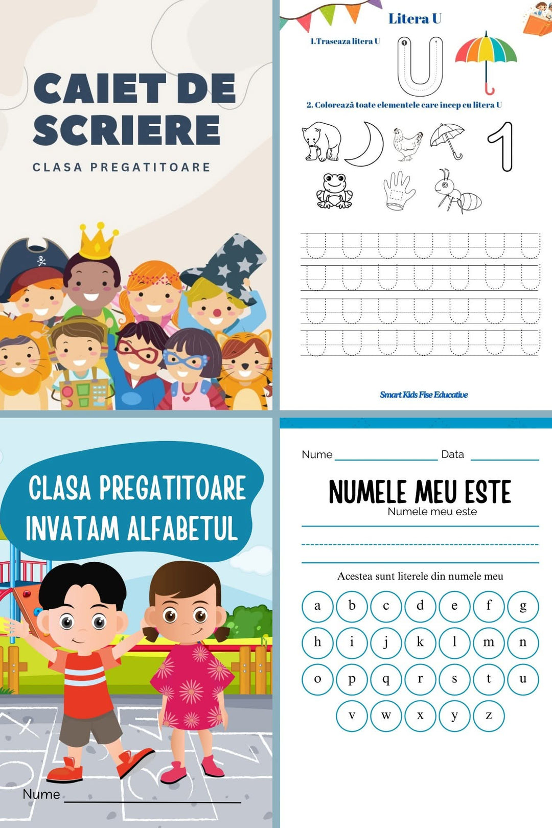 Pachet Scriere Clasa Pregătitoare PDF – Litere, Cifre și Exerciții de Trasare – 230+ Pagini