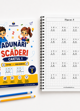 Pachet Matematică Clasa I – 5 caiete tipărite A5