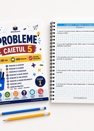 Pachet Matematică Clasa I – 5 caiete tipărite A5
