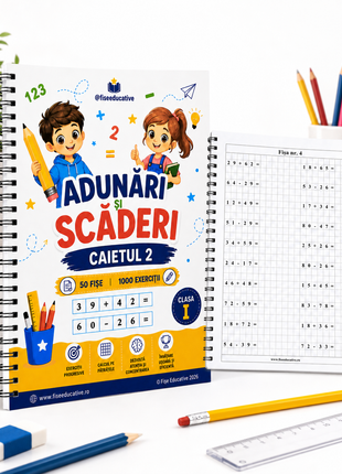 Pachet Matematică Clasa I – 5 caiete tipărite A5