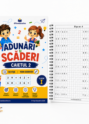 Pachet Matematică Clasa I – 5 caiete tipărite A5
