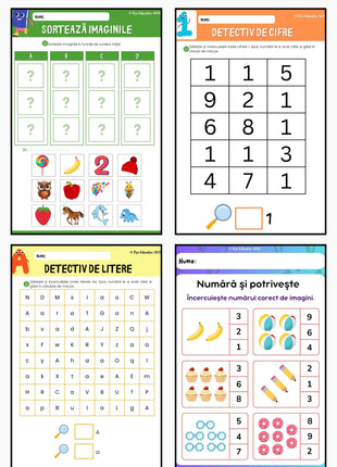 Set 150 fise de lucru gradinita 4-6 ani PDF