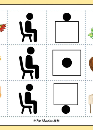 Structură vizuală pentru construirea propozițiilor simple la copii